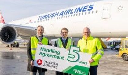 Turkish Airlines ile Viyana Havalimanı Arasında Yer Hizmetlerinde 5 Yıllık Stratejik İş Birliği